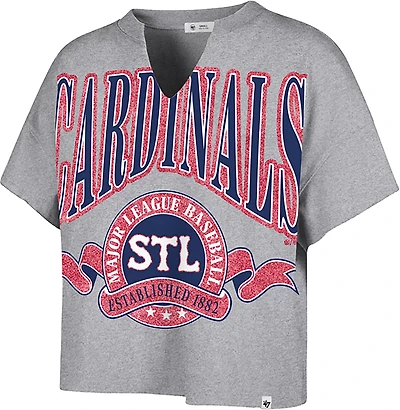'47 St. Louis Cardinals Women's City Connect Banners Out Oversized Notch Neck T-shirt
