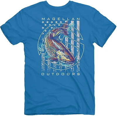 Magellan Outdoors Men’s Redfish America Graphic Short Sleeve T‑Shirt