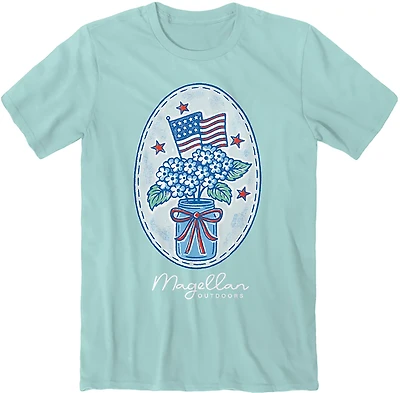 Magellan Outdoors Girls’ American Hydrangeas Graphic Short Sleeve T‑Shirt