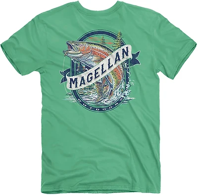 Magellan Outdoors Men’s Trout Sketch Graphic Short Sleeve T‑Shirt