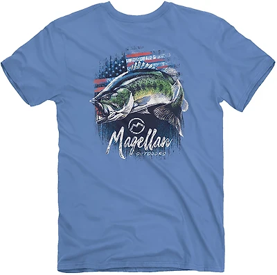 Magellan Outdoors Men’s Flag Bass Graphic Short Sleeve T‑Shirt