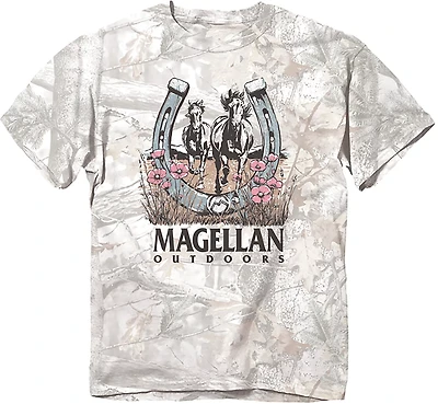 Magellan Outdoors Girls’ Horseshoe Horse Graphic Short Sleeve T‑Shirt
