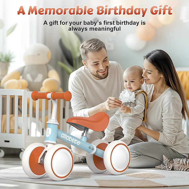 Allobebe Kids' 6" Adjustable 4-Wheel Balance Bike