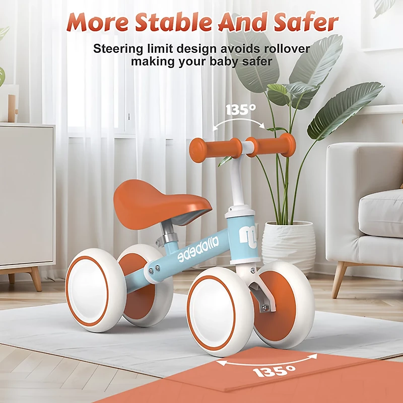 Allobebe Kids' 6" Adjustable 4-Wheel Balance Bike