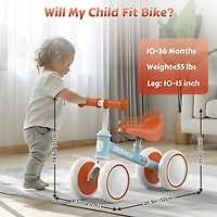 Allobebe Kids' 6" Adjustable 4-Wheel Balance Bike