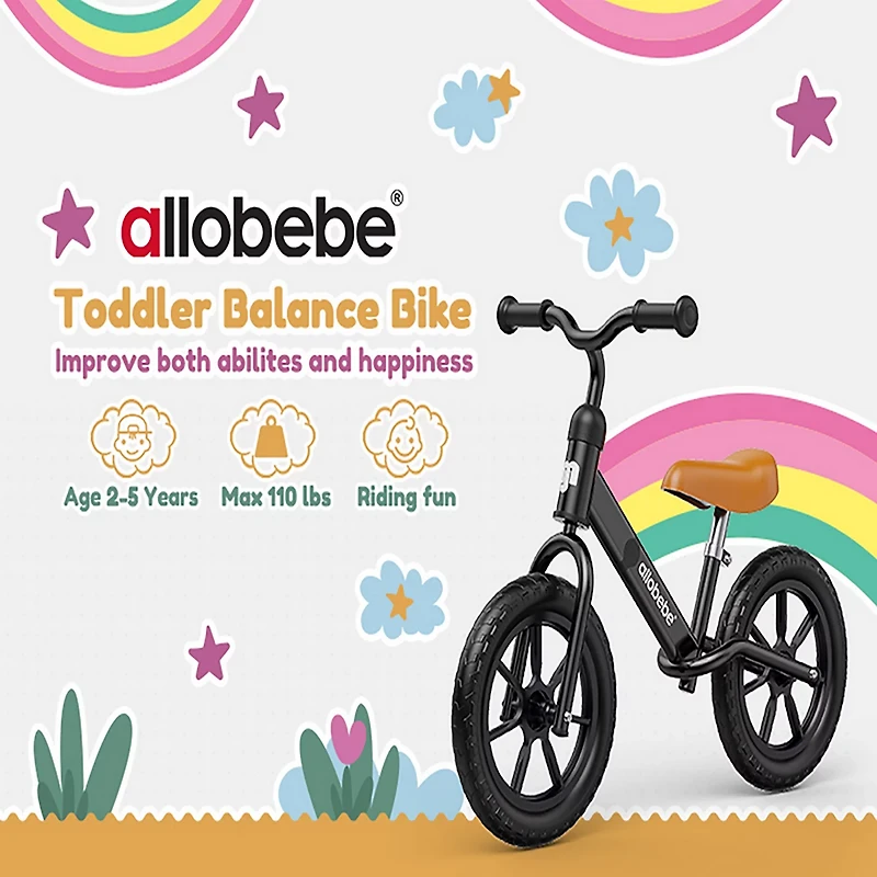 Allobebe Kids' 12" Adjustable Balance Bike