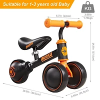 Ayeku Kids' 6" Adjustable Balance Bike