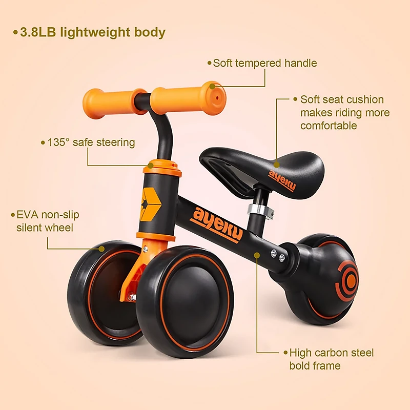 Ayeku Kids' 6" Adjustable Balance Bike