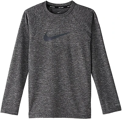 Nike Boys' Heather Long Sleeve Hydroguard Rash Guard