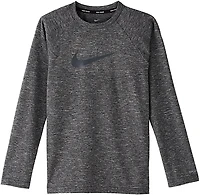 Nike Boys' Heather Long Sleeve Hydroguard Rash Guard