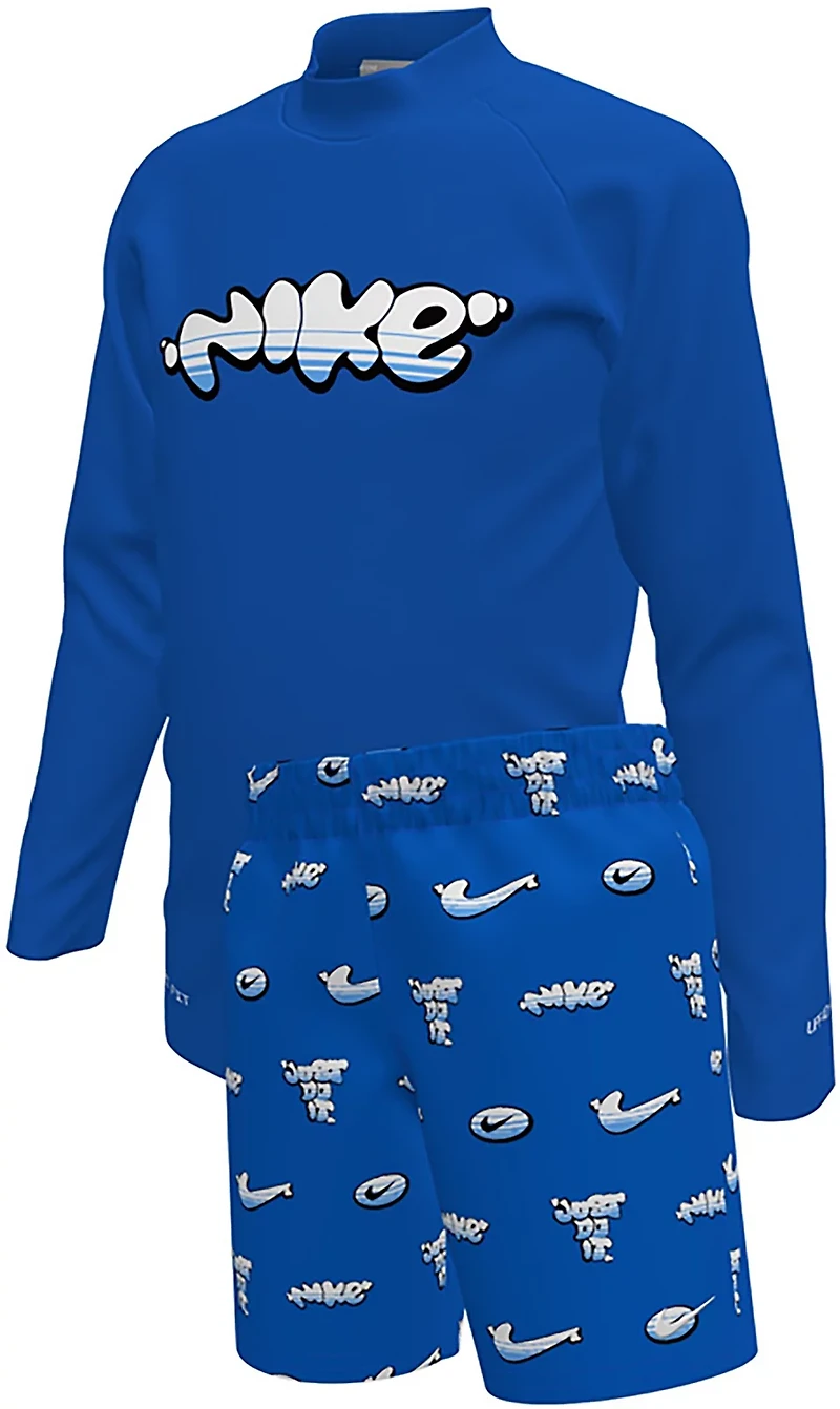 Nike Boys’ Solid Long Sleeve Hydroguard and 5" Volley Set