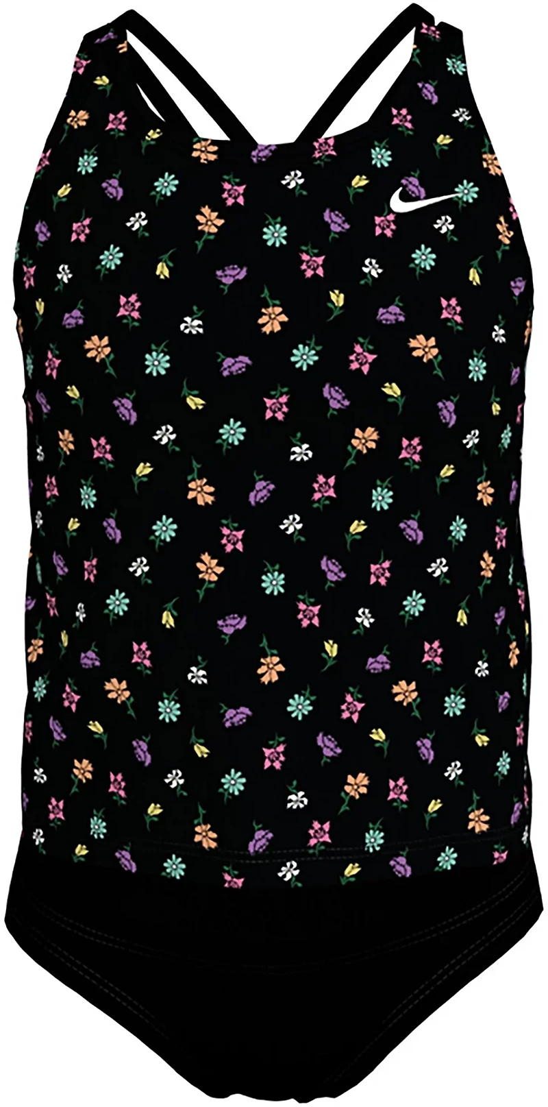 Nike Girls' Swim Crafted Blooms Spiderback Tankini Set