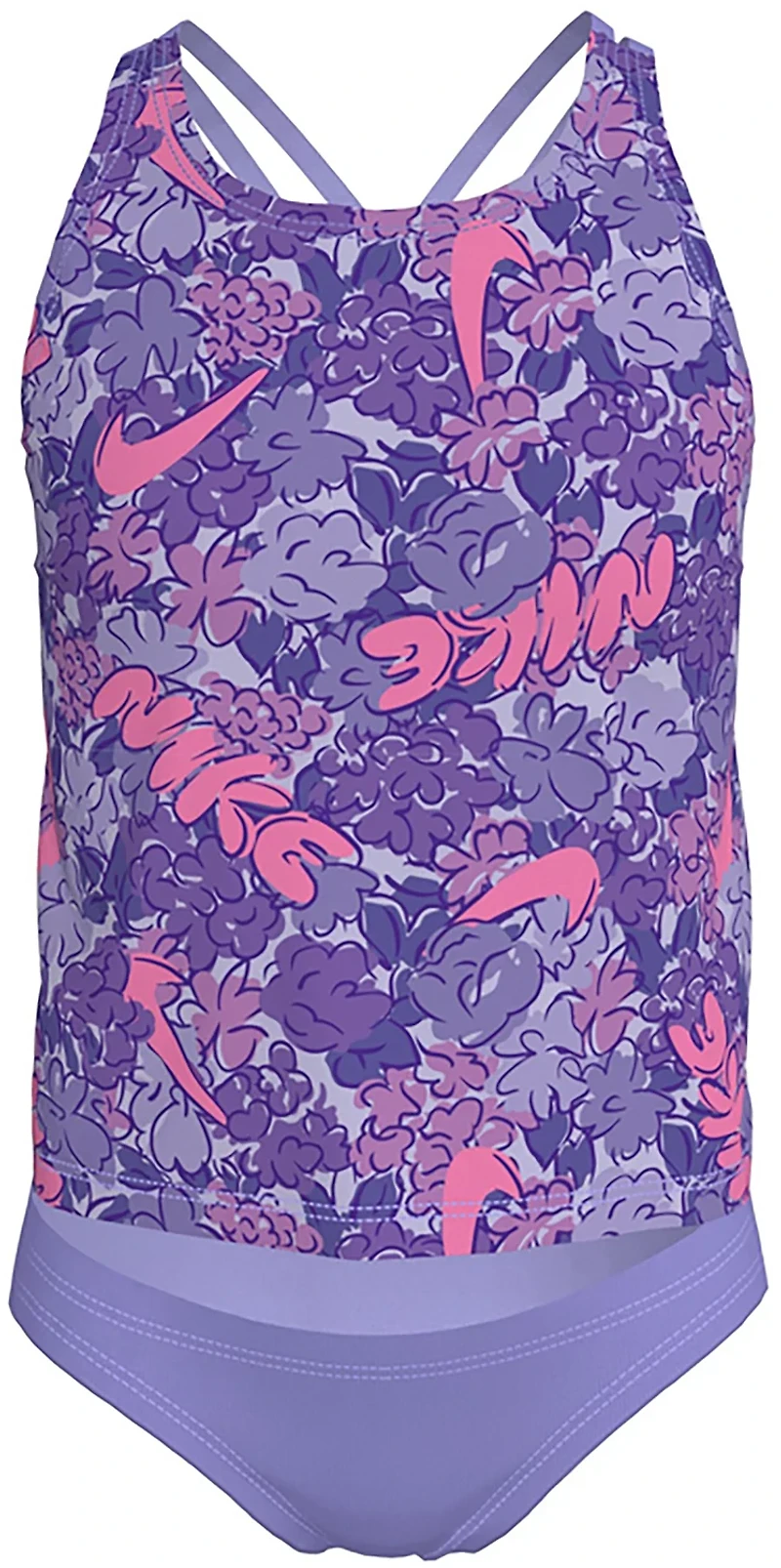 Nike Girls' Doodle Floral Spiderback Tankini Swim Set