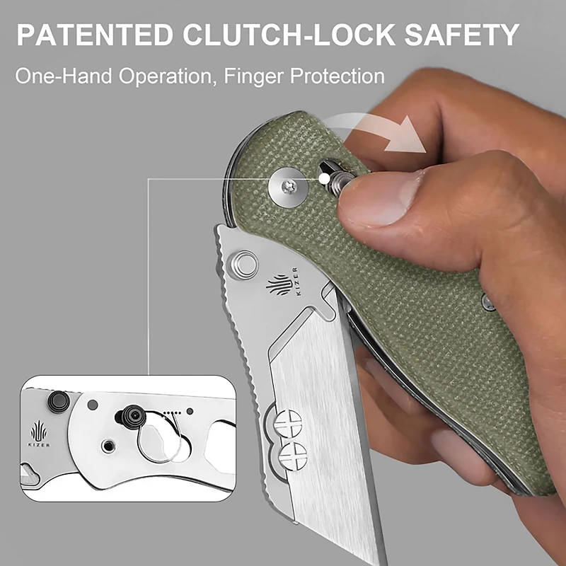 Kizer Drop Bear Folding Utility Knife