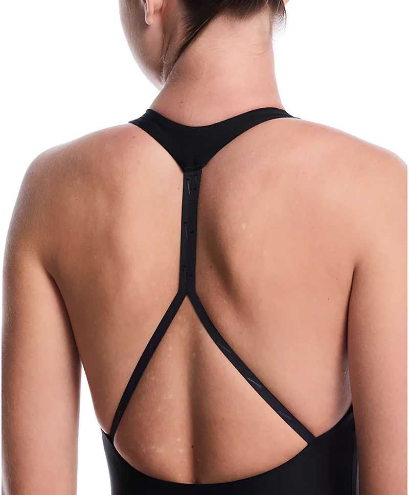 Nike Women’s Hydralock Luxe V‑Neck One‑Piece Swimsuit