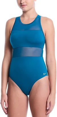 Nike Women's Mesh V-back 1-Piece Swimsuit