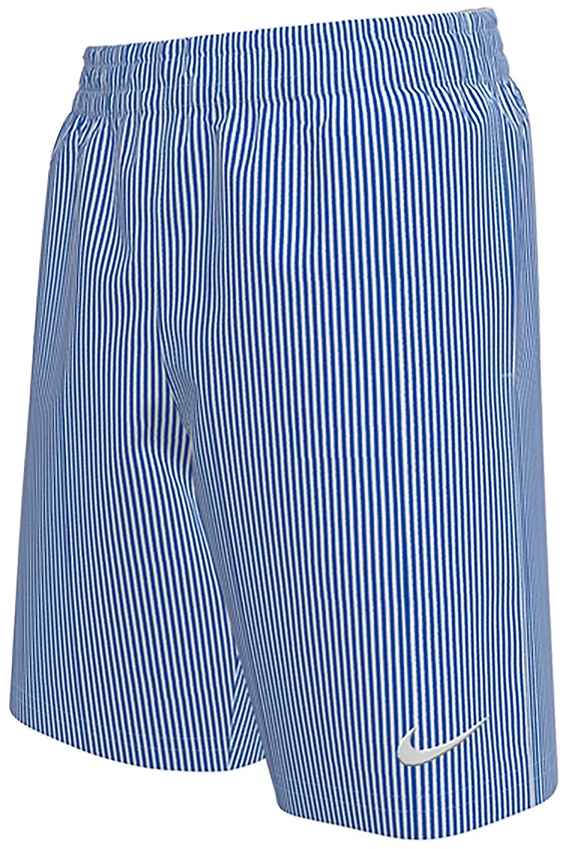 Nike Boys’ Swim Breaker Ripple Texture 7" Brief‑Lined Volley Shorts