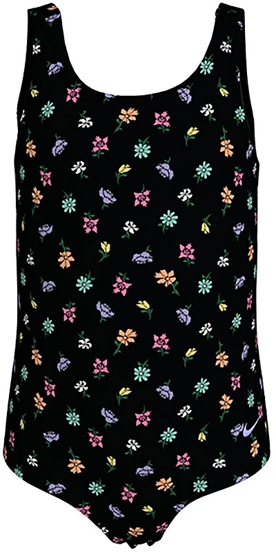 Nike Girls' 4-6X Crafted Blooms U-Back 1-Piece Swimsuit