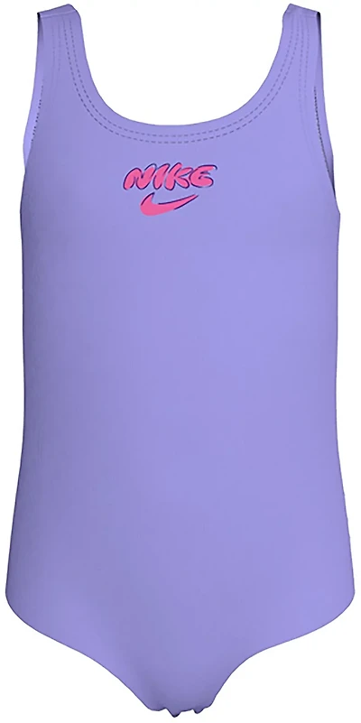 Nike Girls' 4-6X Doodle Floral U-Back 1-Piece Swimsuit
