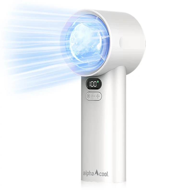 AlphaCool Rechargeable Handheld Fan with Cooling Plate