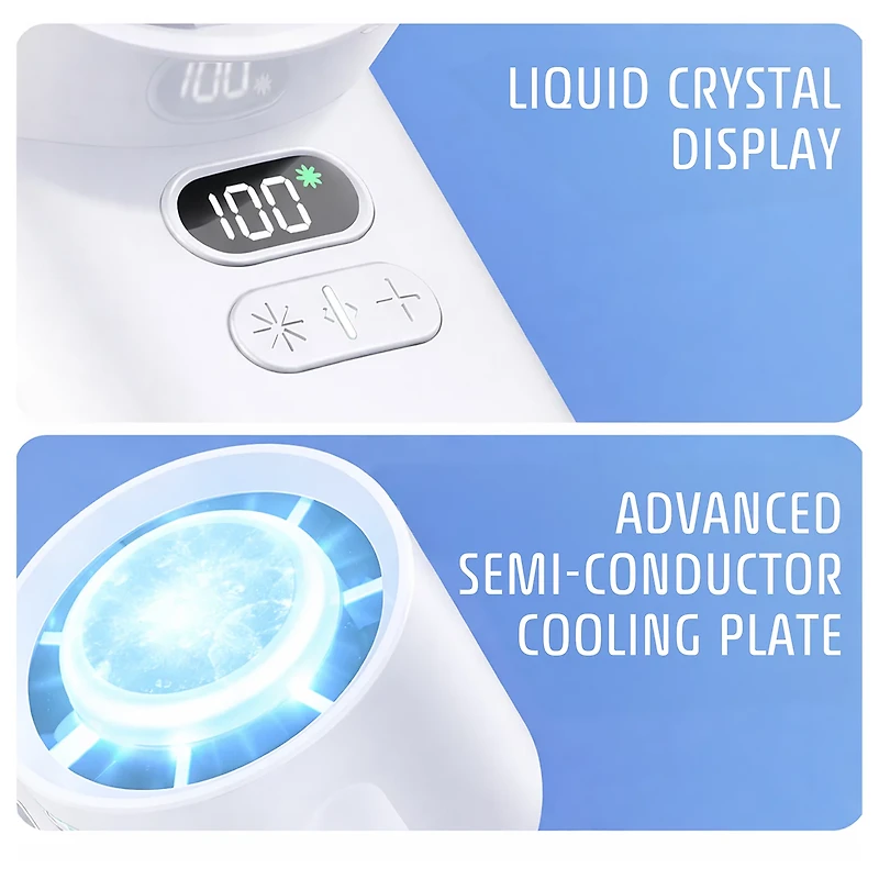 AlphaCool Rechargeable Handheld Fan with Cooling Plate