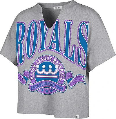 '47 Kansas City Royals Women's Connect Banners Out Oversized Notch Neck T-shirt