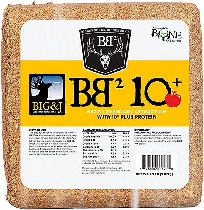 Big & J BB2 10+ Apple 20lb Block Long Range Attractant