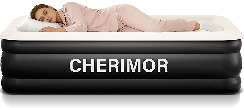 Cherimor 18 in. Series Twin XL Airbed with Built‑In Pump and Pillow‑Top Surface