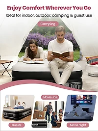 Cherimor 18 in. Series Twin XL Airbed with Built‑In Pump and Pillow‑Top Surface