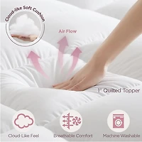Cherimor 20 in. Series Queen Airbed with Built‑In Pump and Quilted Topper