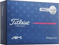 Titleist Pro V1 AIM Red, White, & Blue 1776 Golf Balls 12‑Pack