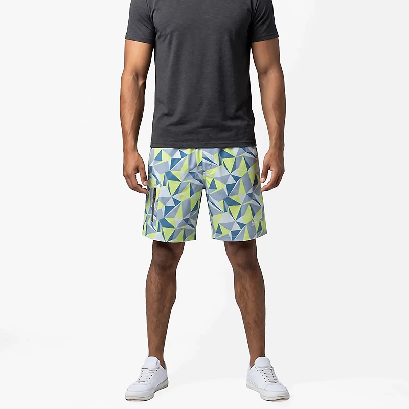 Gerry Men's Abstract Geo Mosaic Swim Shorts 11 in
