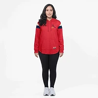 New Era Women's Cardinals Curved Hem Hooded Long Sleeve T-shirt