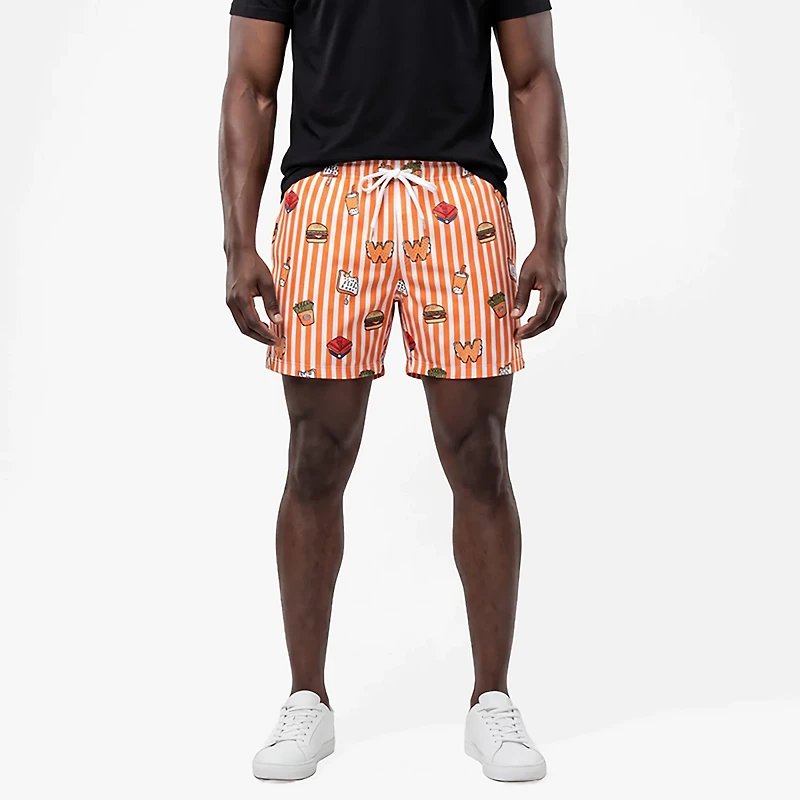 Chubbies Men's The Whataburger Comic Stripes Classic Lined Swim Trunks 5.5