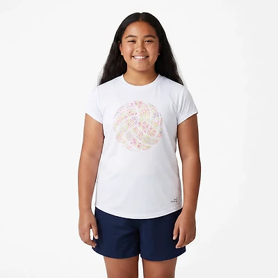 BCG Girls' Training Turbo Volley Floral Performance T-shirt