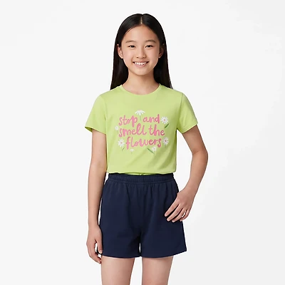 BCG Girls' Lifestyle Cotton Smell Flowers T-shirt