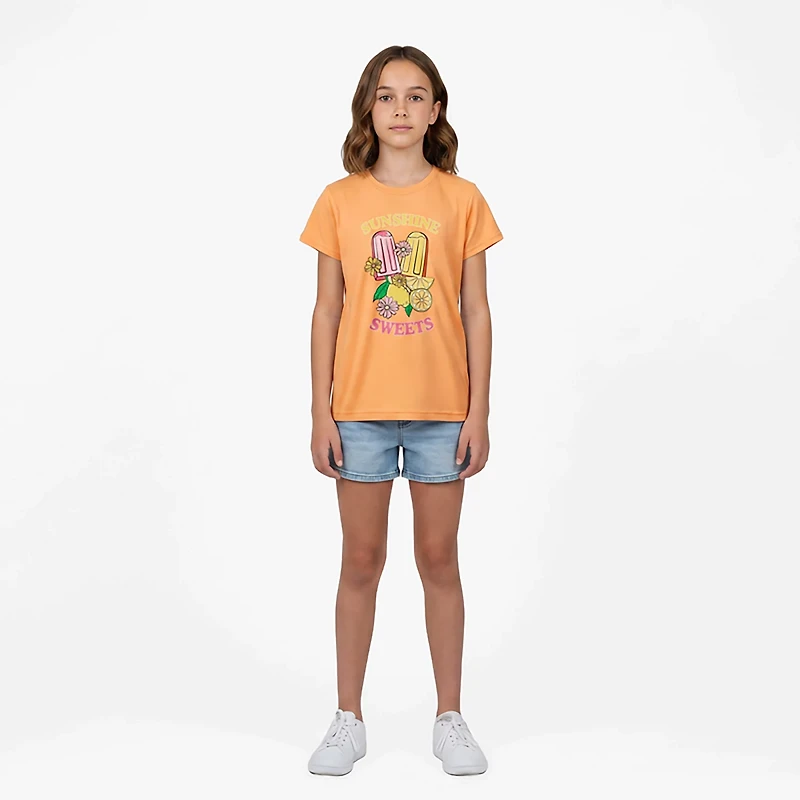 BCG Girls' Lifestyle Cotton Sunshine T-shirt