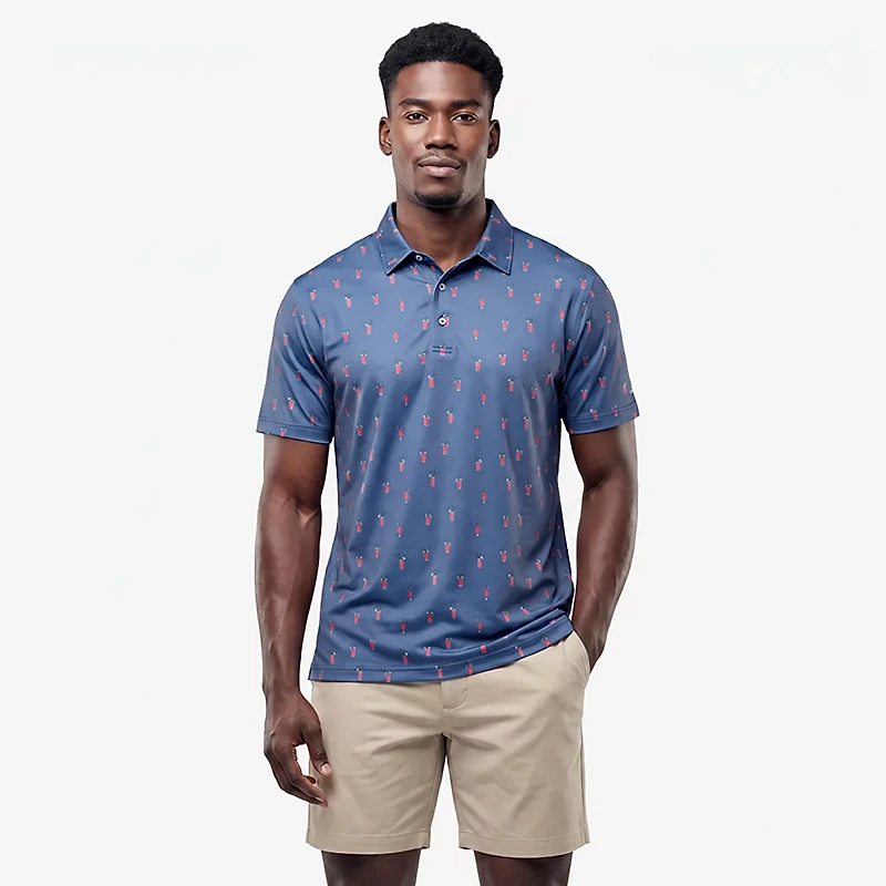 Chubbies Men's The Sip N' Relax Performance Polo Shirt