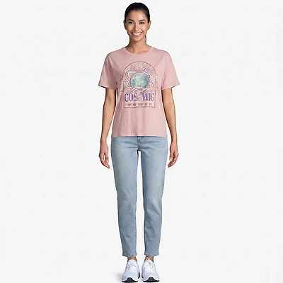 Live Outside the Limits Women's Cosmic Power Oversized Graphic T-shirt