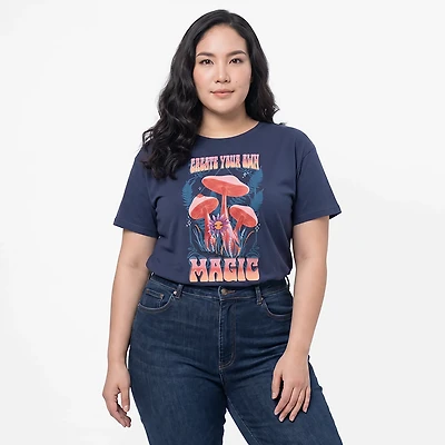 Live Outside the Limits Women's Create Your Own Magic Oversized Graphic T-shirt
