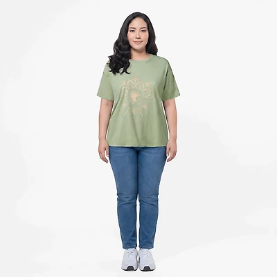 Live Outside the Limits Women's Sun Moon Mandala Oversized Graphic T-shirt
