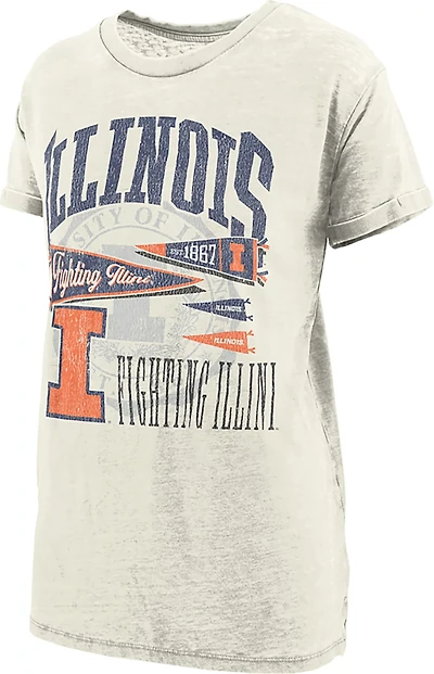 Pressbox Women's Illinois Rusky Boyfriend Short Sleeve T-shirt