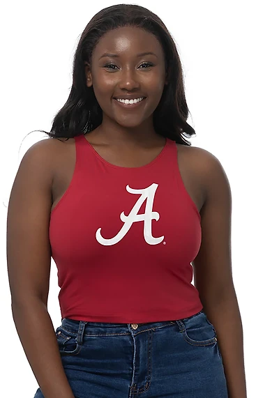 ZooZatz Women's University of Alabama First Down Crop Tank Top