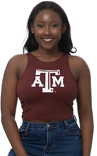 ZooZatz Women's Texas A&M University First Down Crop Tank Top
