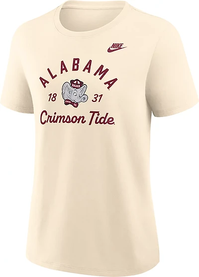 Nike Women's University of Alabama Team Name Arch Over Vault Logo Legacy Graphic T-shirt