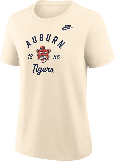 Nike Women's Auburn University Team Name Arch Over Vault Logo Legacy Graphic T-shirt