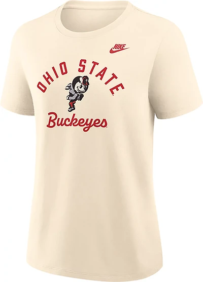 Nike Women's Ohio State University Team Name Arch Over Vault Logo Legacy Graphic T-shirt
