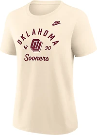 Nike Women's University of Oklahoma Team Name Arch Over Vault Logo Legacy Graphic T-shirt