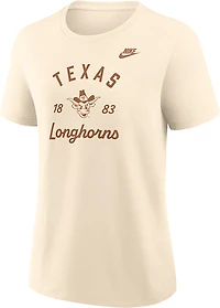 Nike Women's University of Texas Team Name Arch Over Vault Logo Legacy Graphic T-shirt