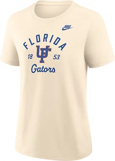 Nike Women's University of Florida Team Name Arch Over Vault Logo Legacy Graphic T-shirt
